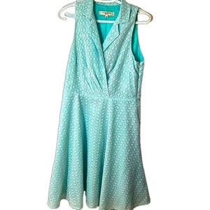 Evan Picone mint lace, sleeveless midi dress fairycore Size 10